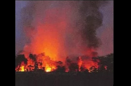 "Scene of the Jabalpur Ordnance Factory after a blast during bomb filling, resulting in fatalities and multiple injuries."