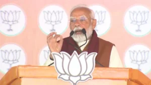 प्रधानमंत्री नरेंद्र मोदी ने दिल्ली में एक जनसभा को संबोधित करते हुए आम आदमी पार्टी (