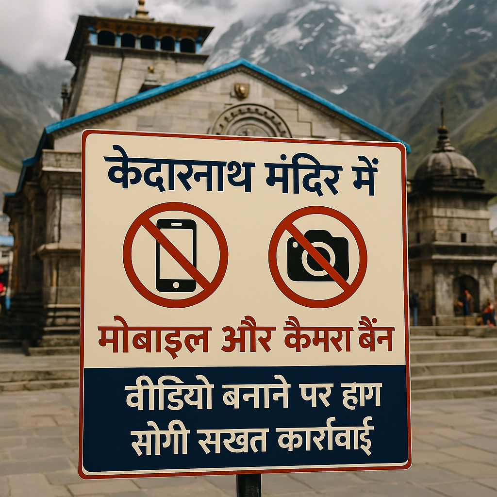 kedarnath-mandir-mobile-camera-ban-strict-action-on-video-recording