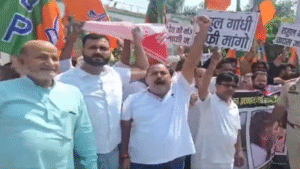 rahul-gandhi-raebareli-visit-protest-dinesh-singh